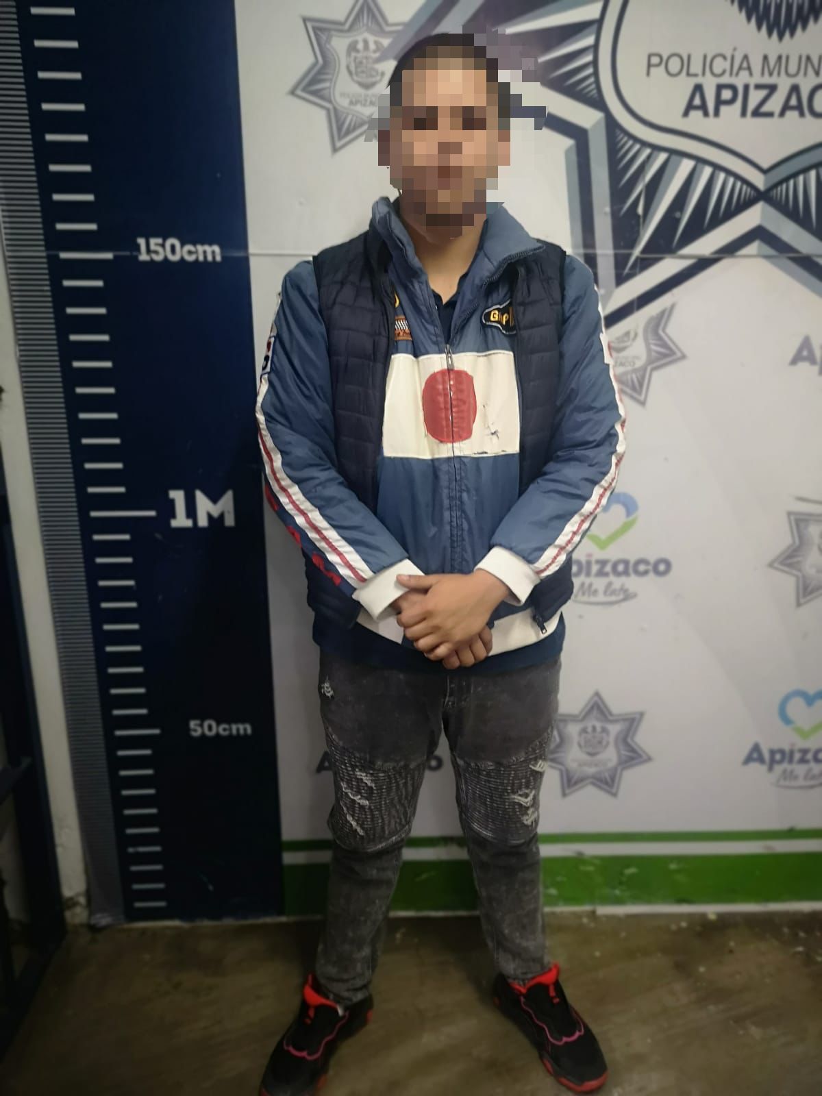 En persecución, detiene Policía Municipal de Apizaco a un sujeto por robo con violencia